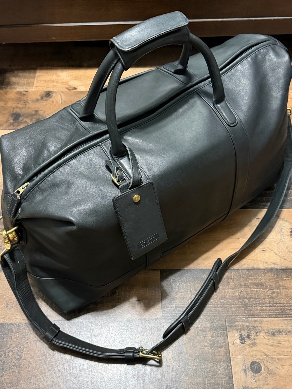 Coach Vintage 1990s Travel Collection Boston Leather Weekender Bag